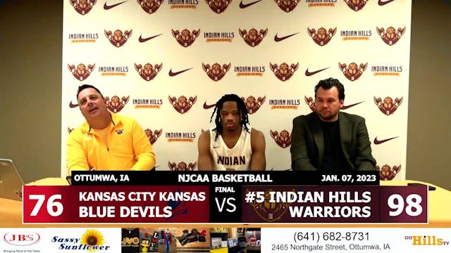 1-7-23 IHCC Men's Basketball vs Kansa...
