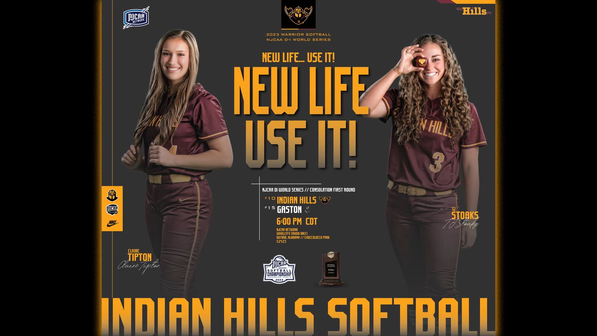 NJCAA World Series 5-24-23 #10 Indian Hills vs #15 Gaston