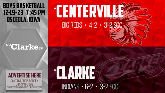 Clarke Boys Basketball vs Centerville...