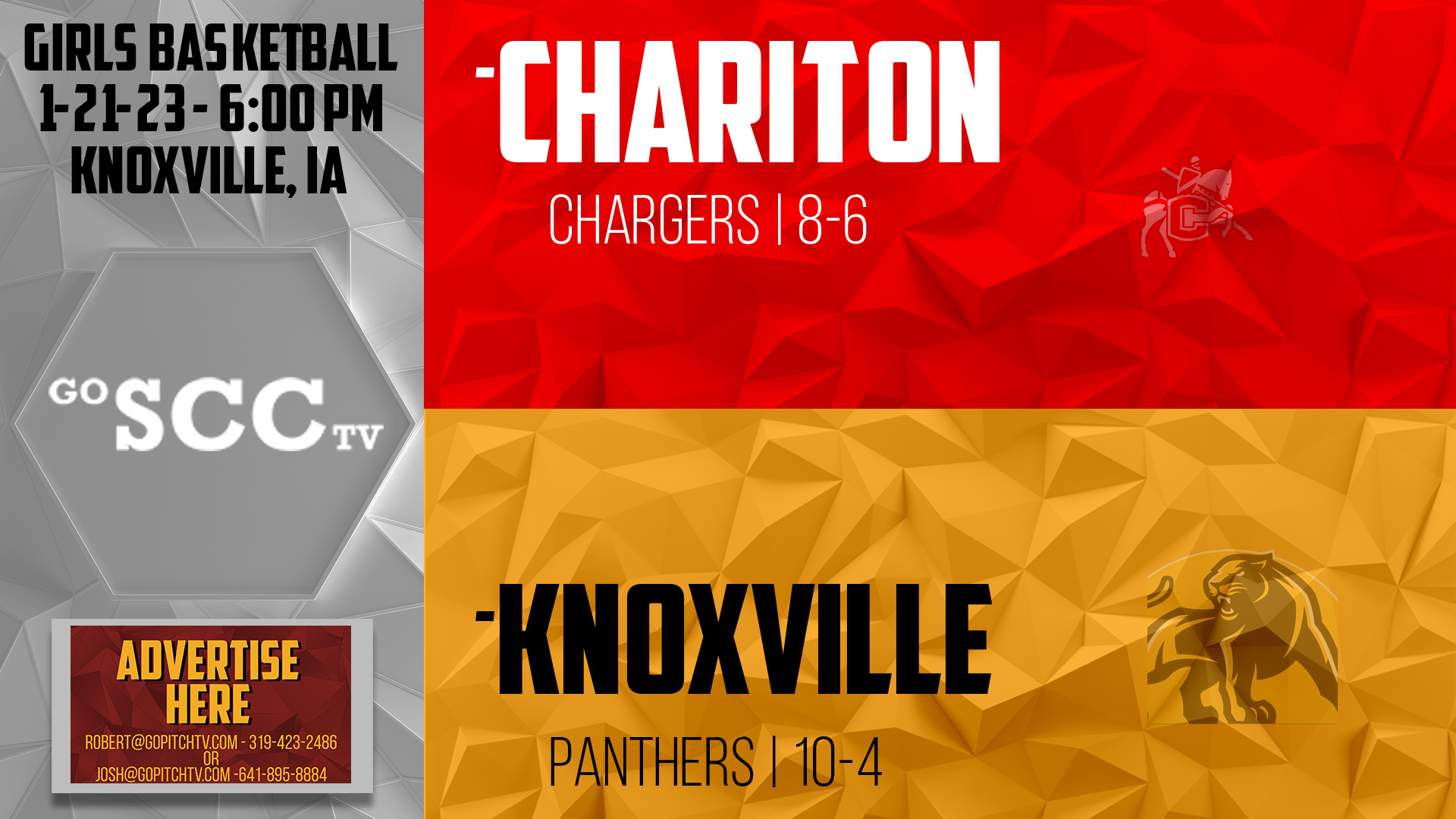 Knoxville Girls Basketball vs Chariton 1-21-23