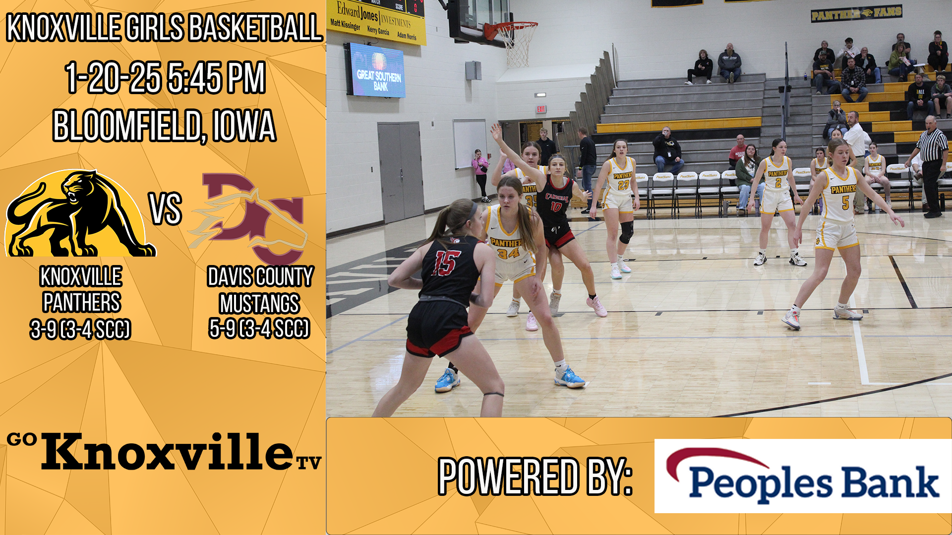 Knoxville Girls Basketball at Davis County 1-20-25