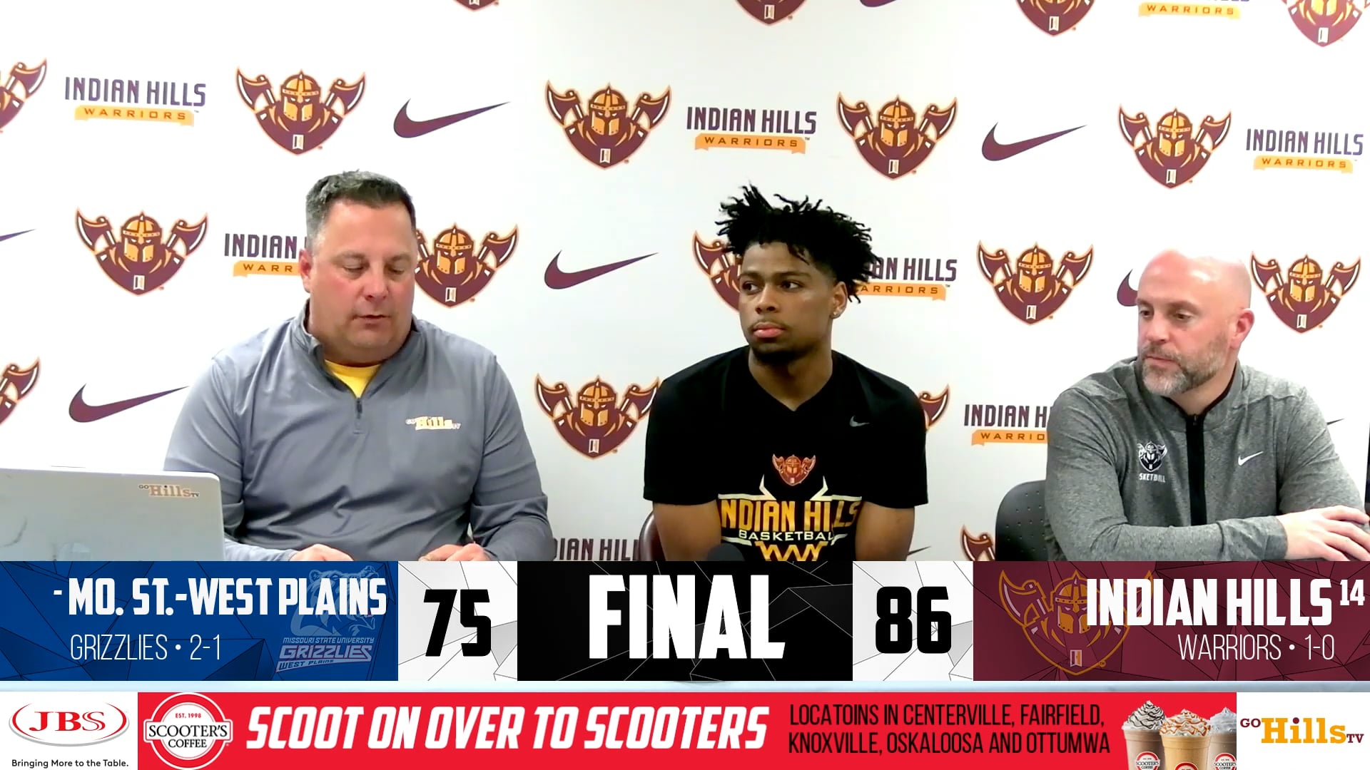 11-10-23 IHCC Men's Basketball vs Missouri State - West Plains Post Game Interview