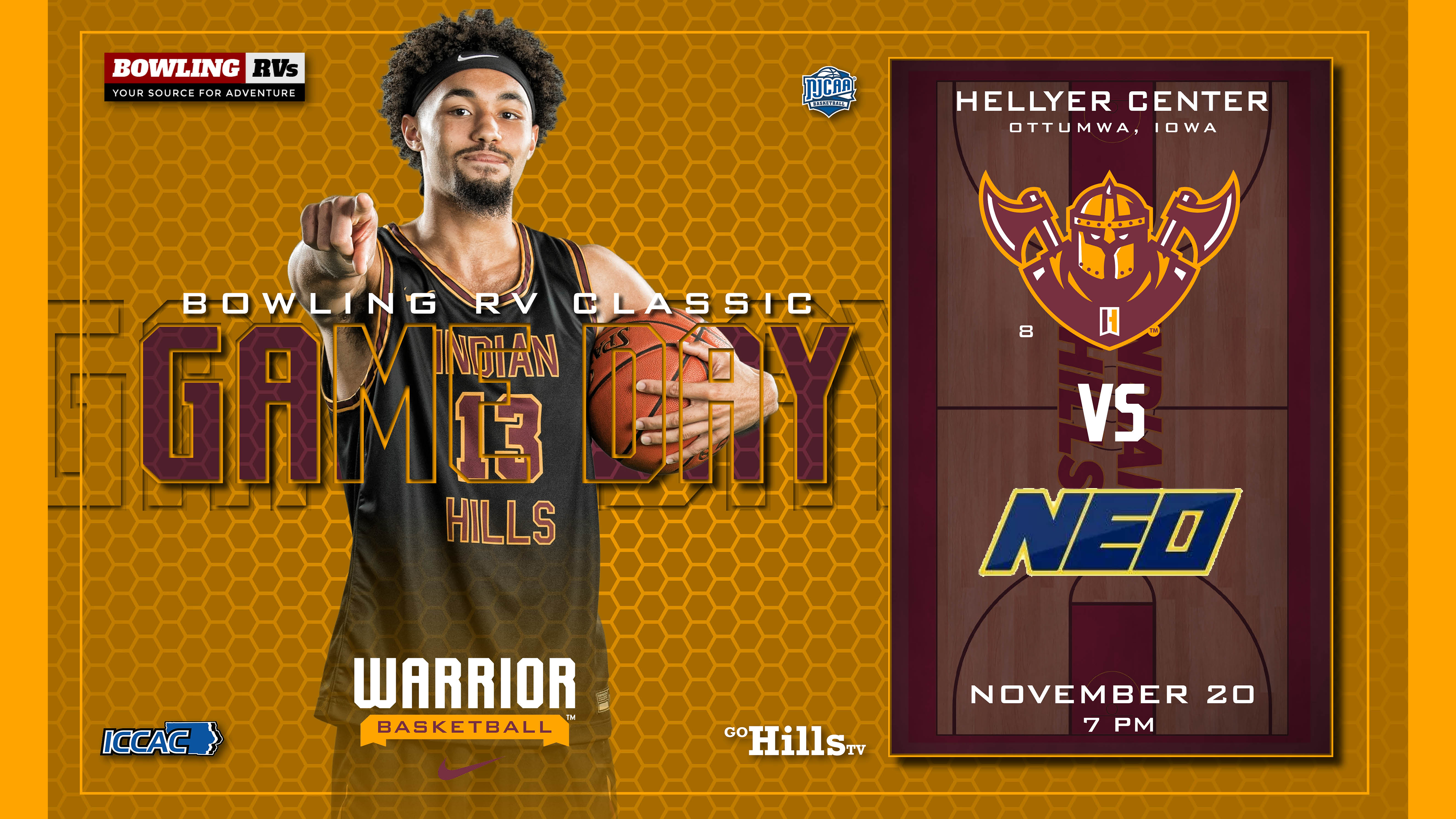 11-20-21 IHCC Men's Basketball vs Northeastern Oklahoma A&M