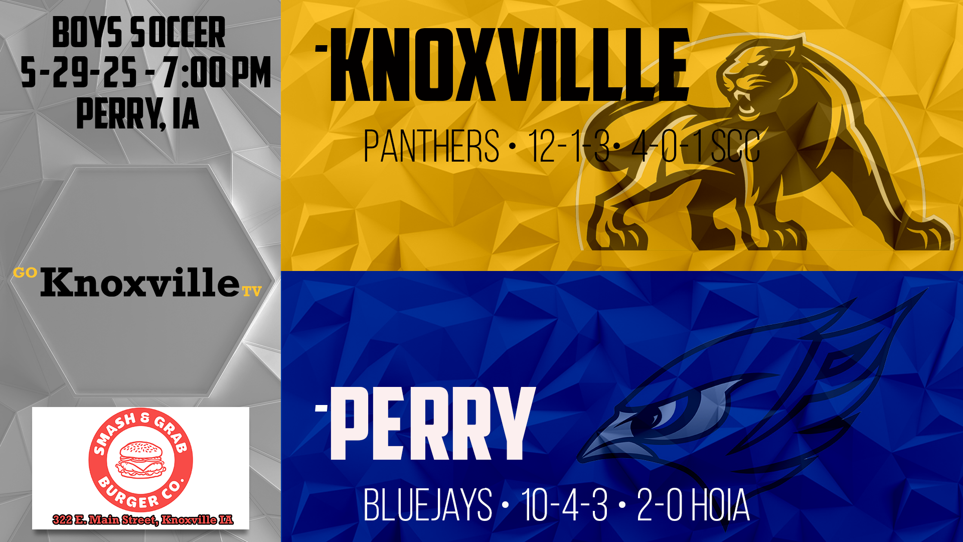 Knoxville Boys Soccer at Perry 5-29-25 POST SEASON 