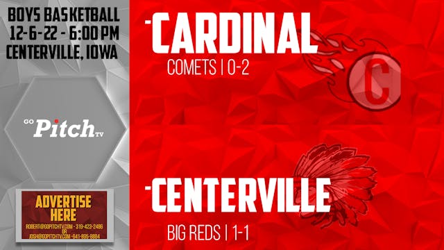 Centerville Boys Basketball vs Cardin...