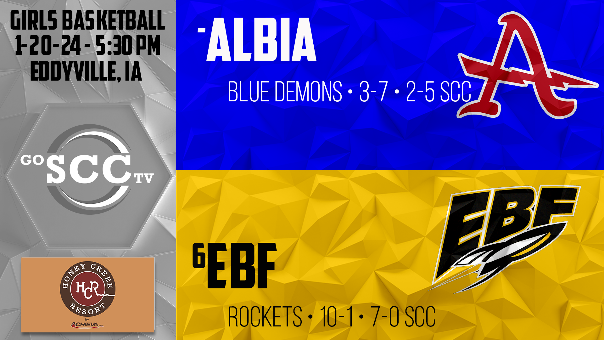 EBF Girls Basketball vs Albia 1-20-24