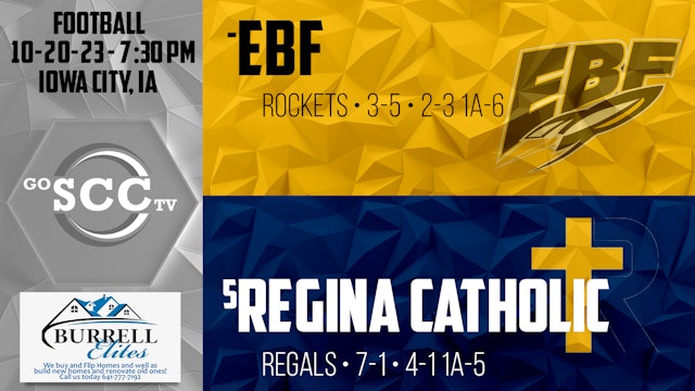 EBF Football at Iowa City Regina 10-20-23