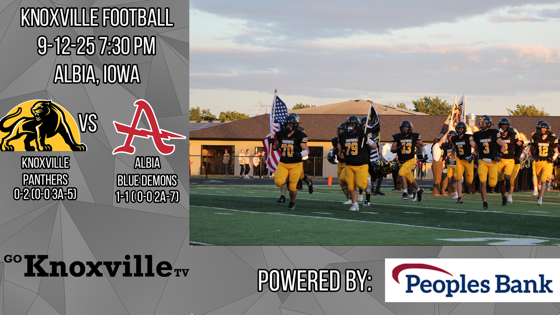 Knoxville @ Albia Football 9-12-25