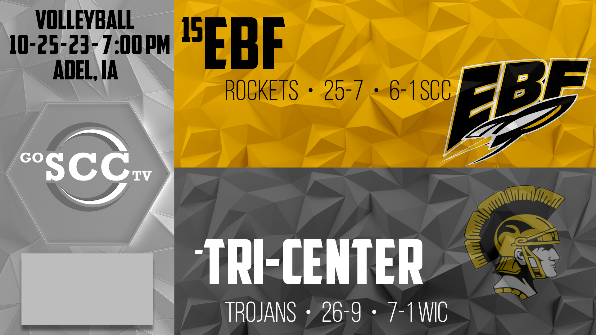 #15 EBF Volleyball vs Tri-Center 10-25-23