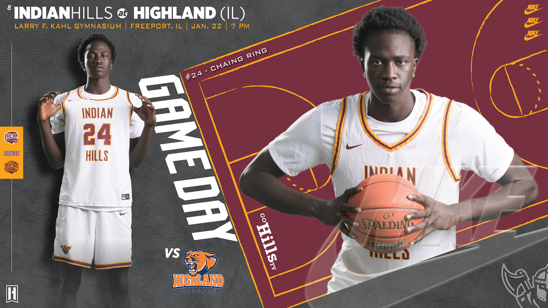 IHCC Men's Basketball @ Highland (IL) 1-22-26