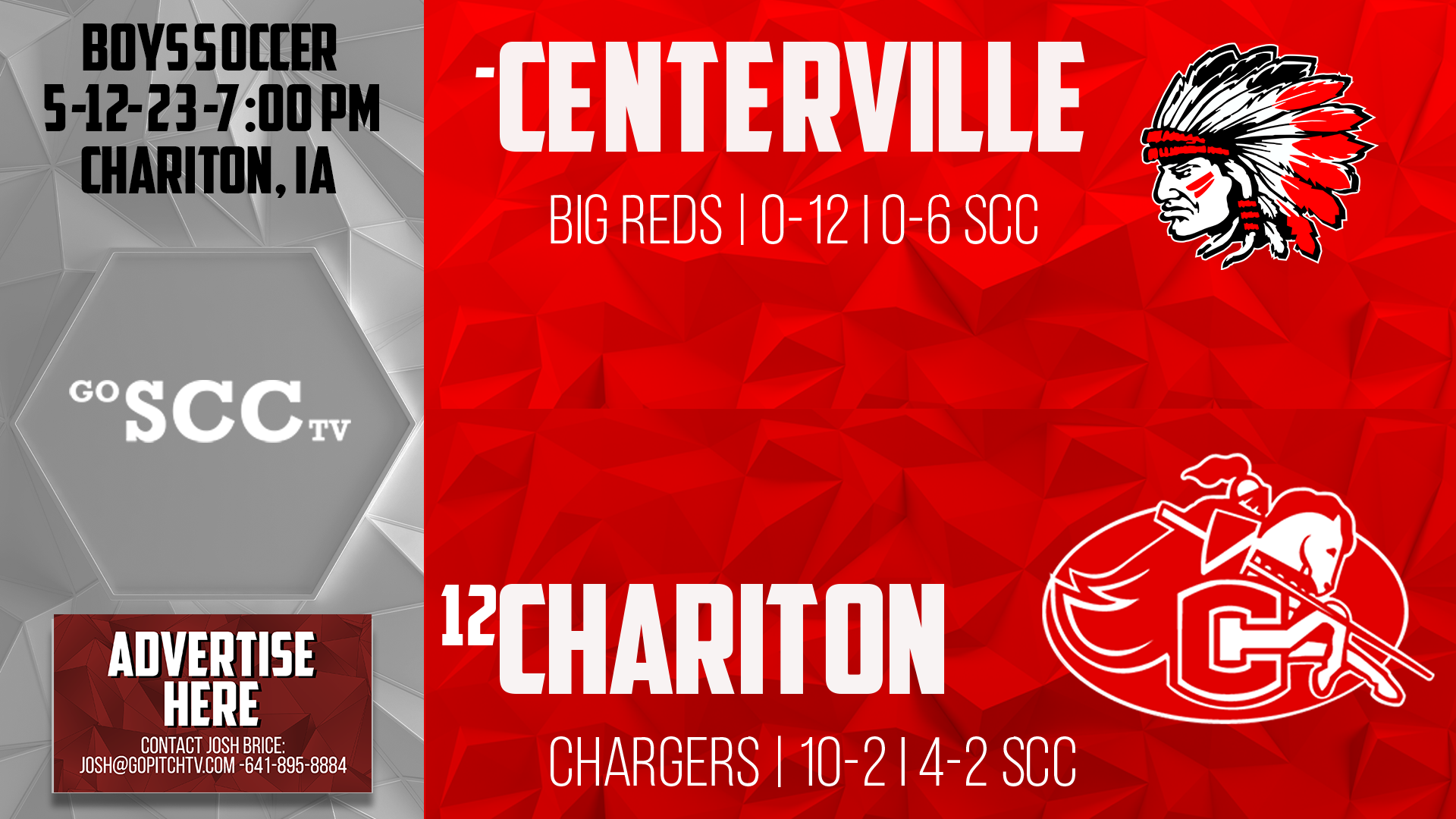 Chariton Boys Soccer vs Centerville 5-12-23