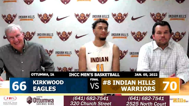 1-5-22 IHCC Men's Basketball vs Kirkw...