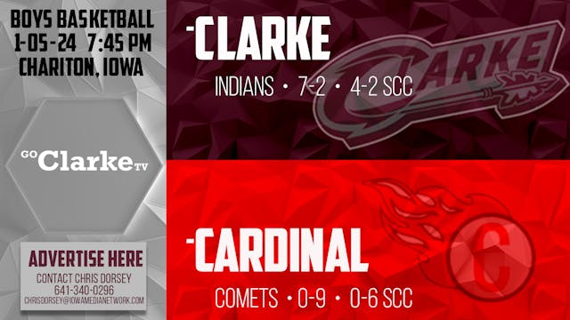 Clarke Boys Basketball @ Cardinal 1-5-24