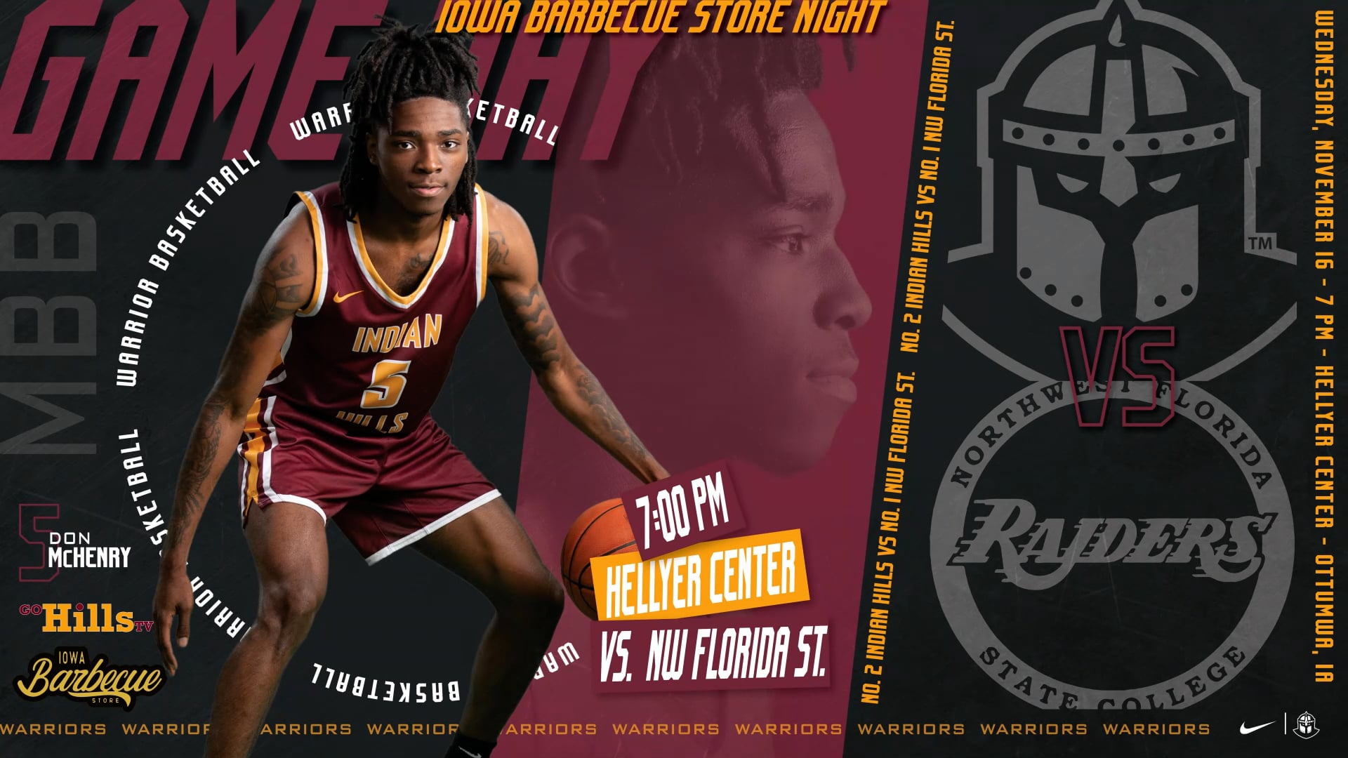 11-16-22 #2 IHCC Men's Basketball vs #1 Northwest Florida St