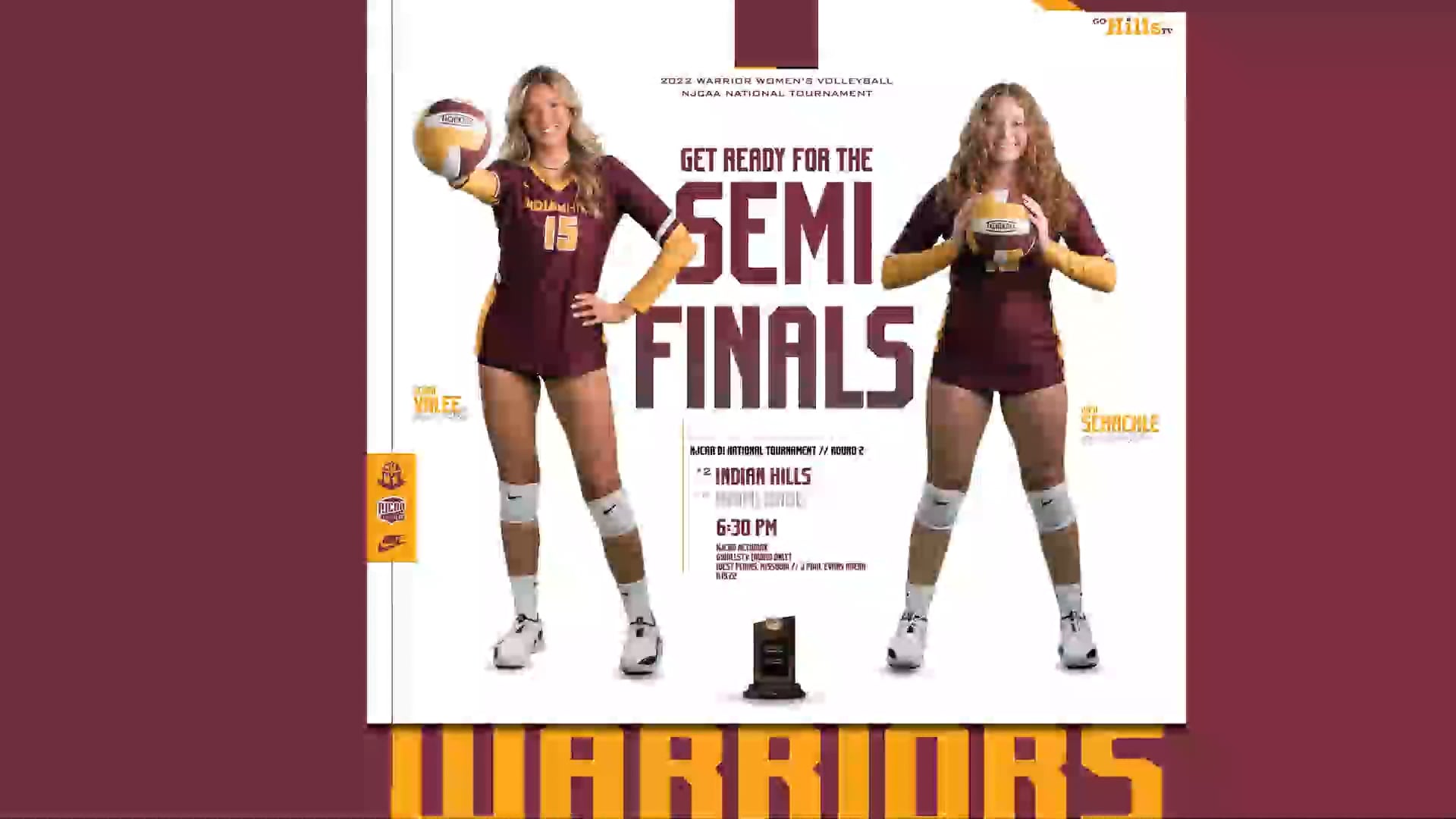 NJCAA National Tournament - Semifinals 11-18-22 IHCC Volleyball vs Miami Dade