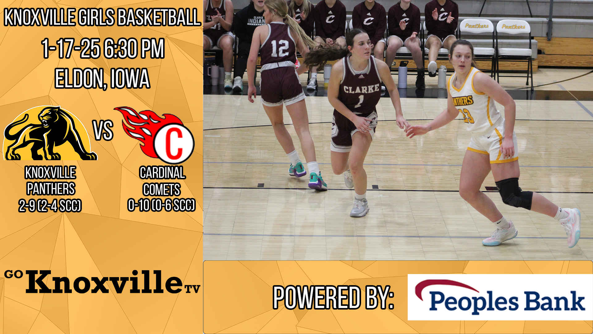 Knoxville Girls Basketball at Cardinal 1-17-25