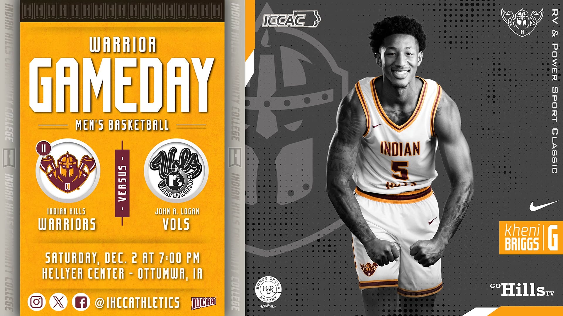 12-2-23 IHCC Men's Basketball vs John A. Logan