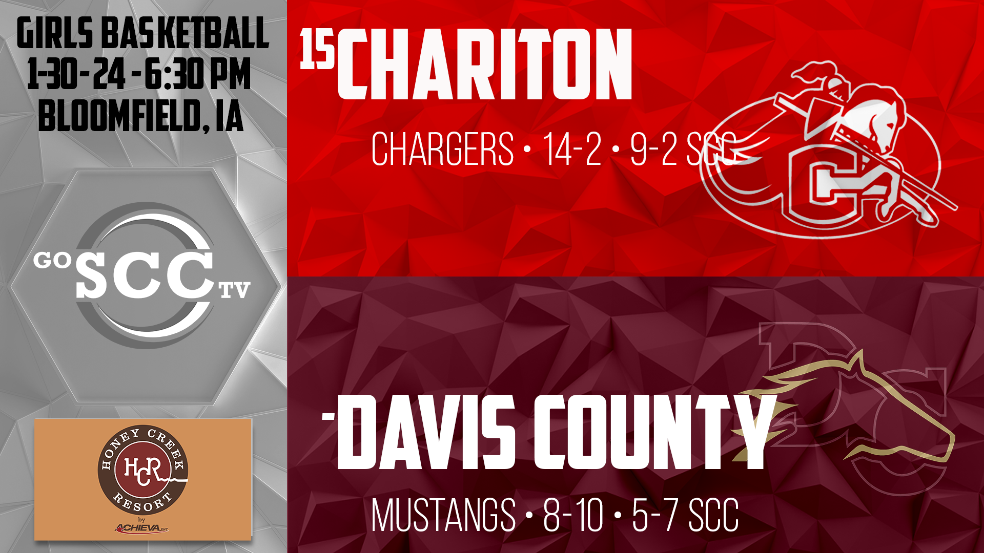Davis County Girls Basketball vs Chariton 1-30-24