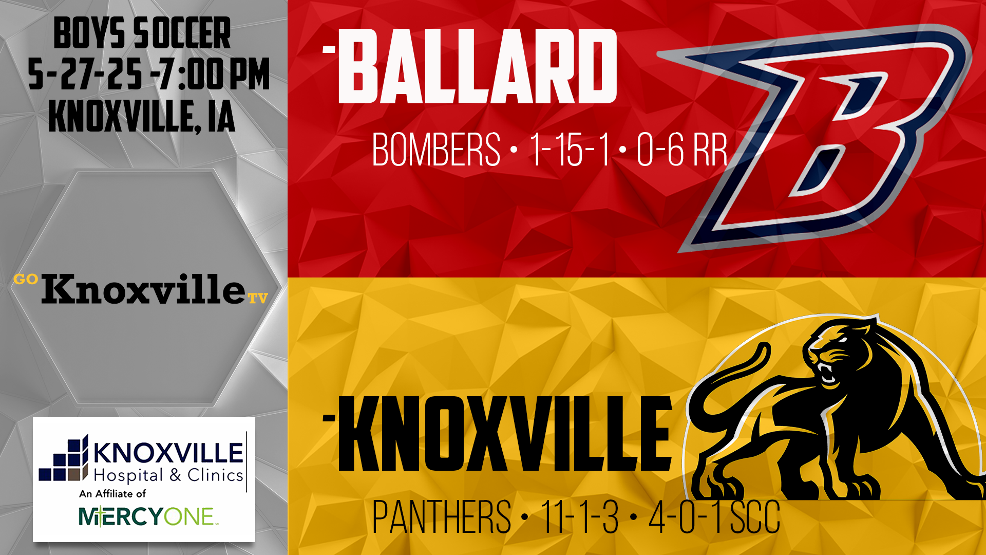 Knoxville vs Ballard Boys Soccer 5-27-25 Post Season