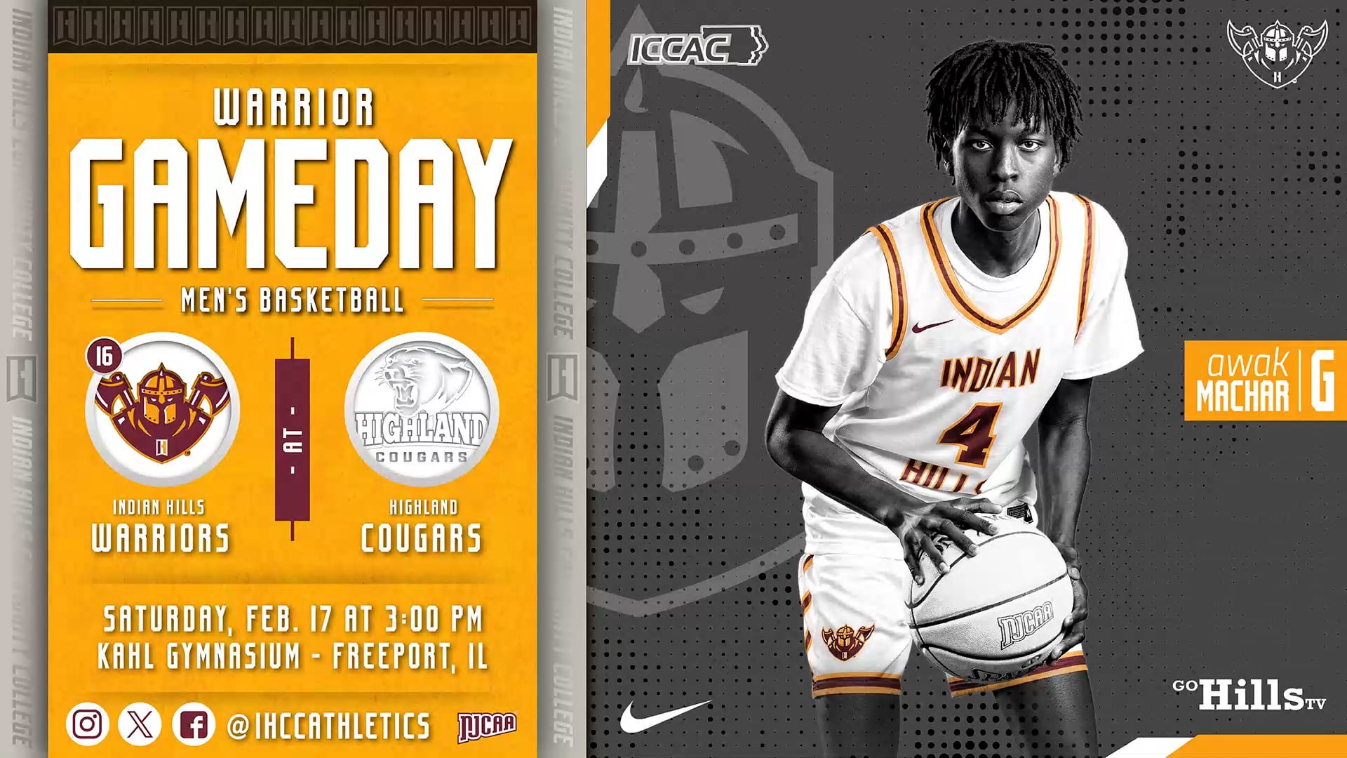 2-17-24 IHCC Men's Basketball @ Highland (IL)