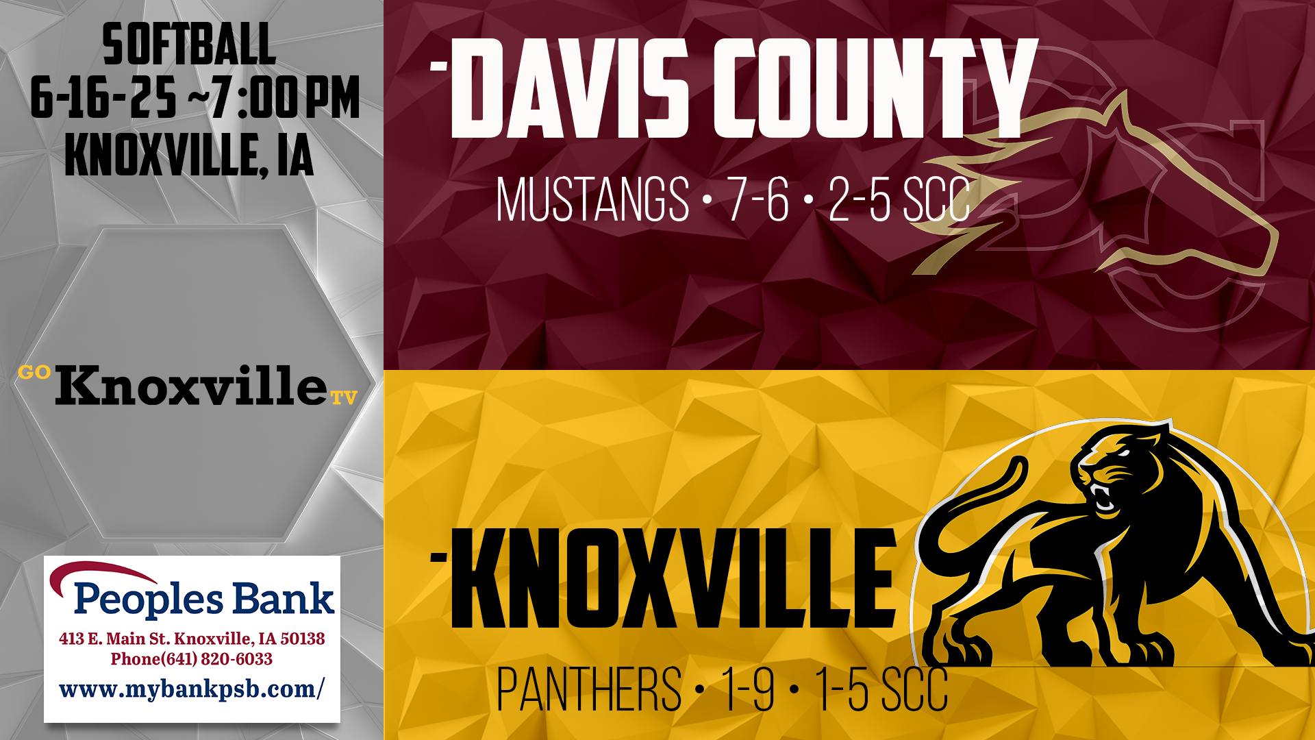 Knoxville vs Davis County Softball 6-16-25