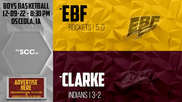 Clarke Boys Basketball vs EBF 12-13-22