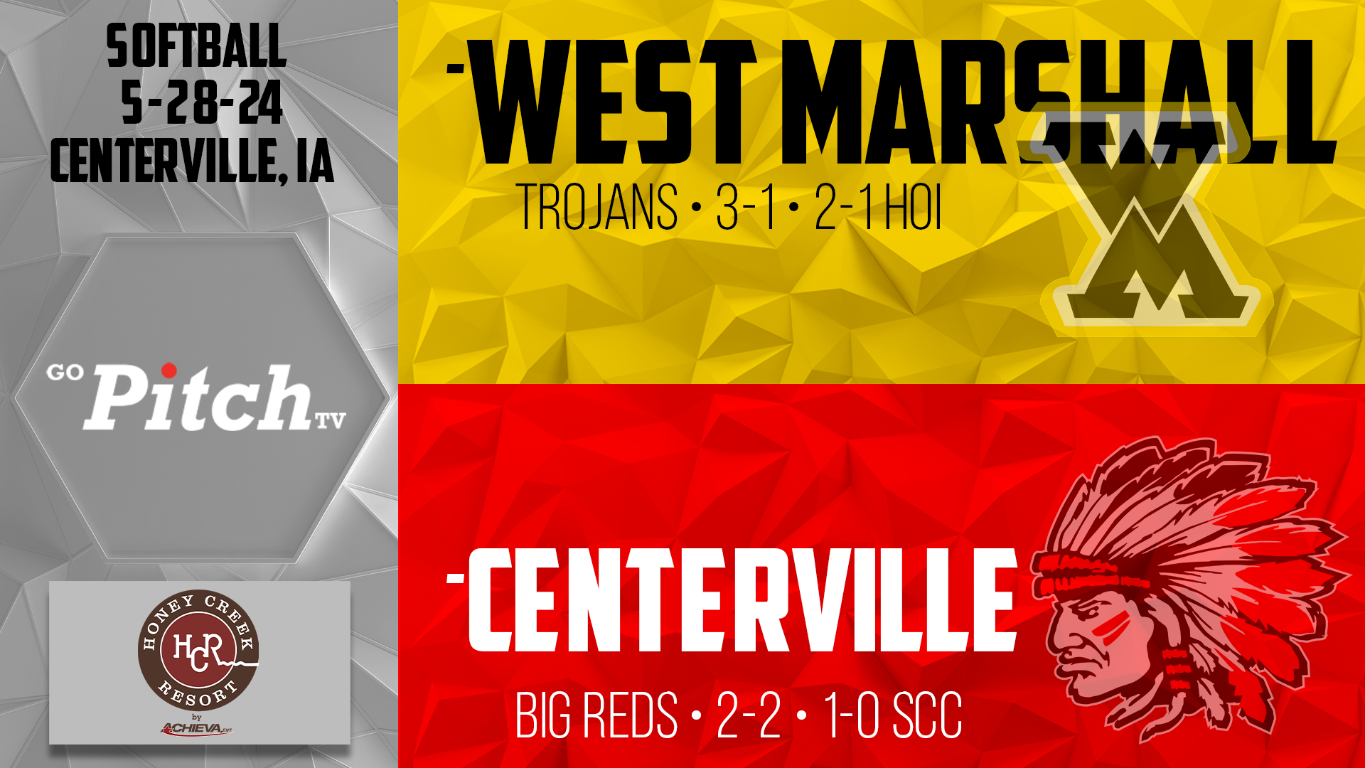Centerville Softball vs West Marshall- 5-28-24