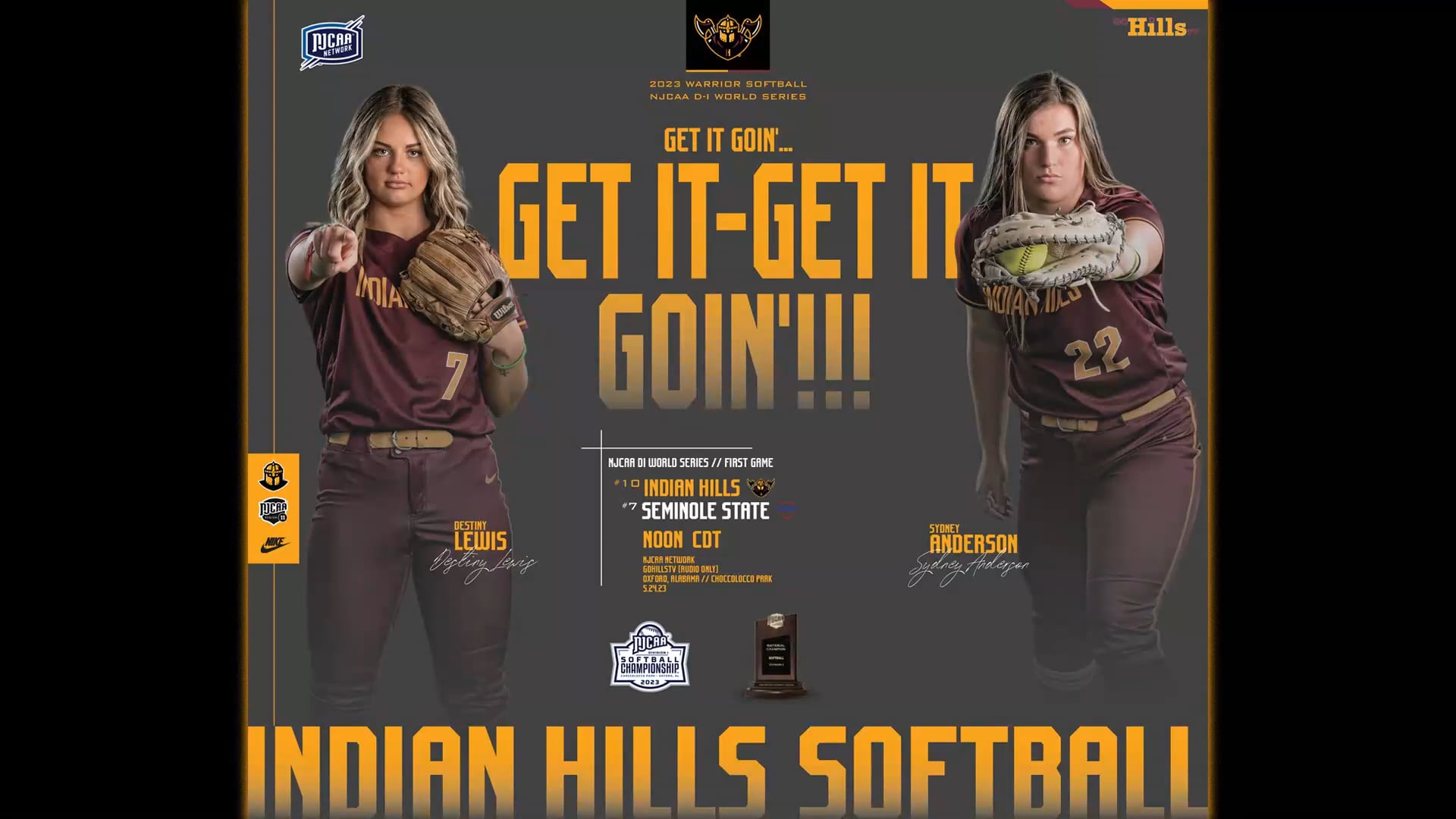 NJCAA World Series 5-24-23 #19 Indian Hills vs #8 Seminole State