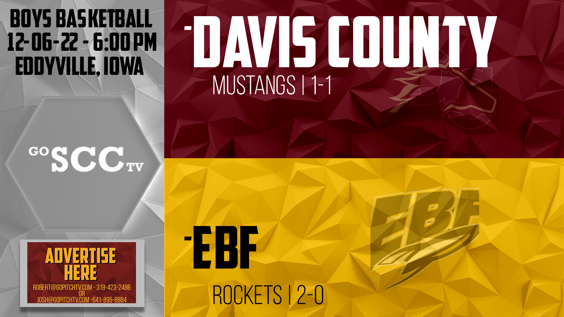 EBF Boys Basketball vs Davis County 12-6-22
