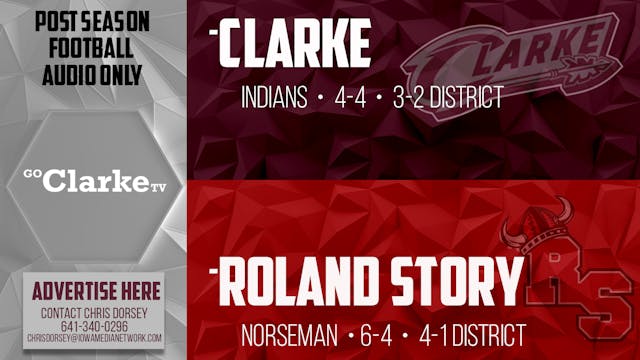Clarke Football @ Roland Story 10-20-23