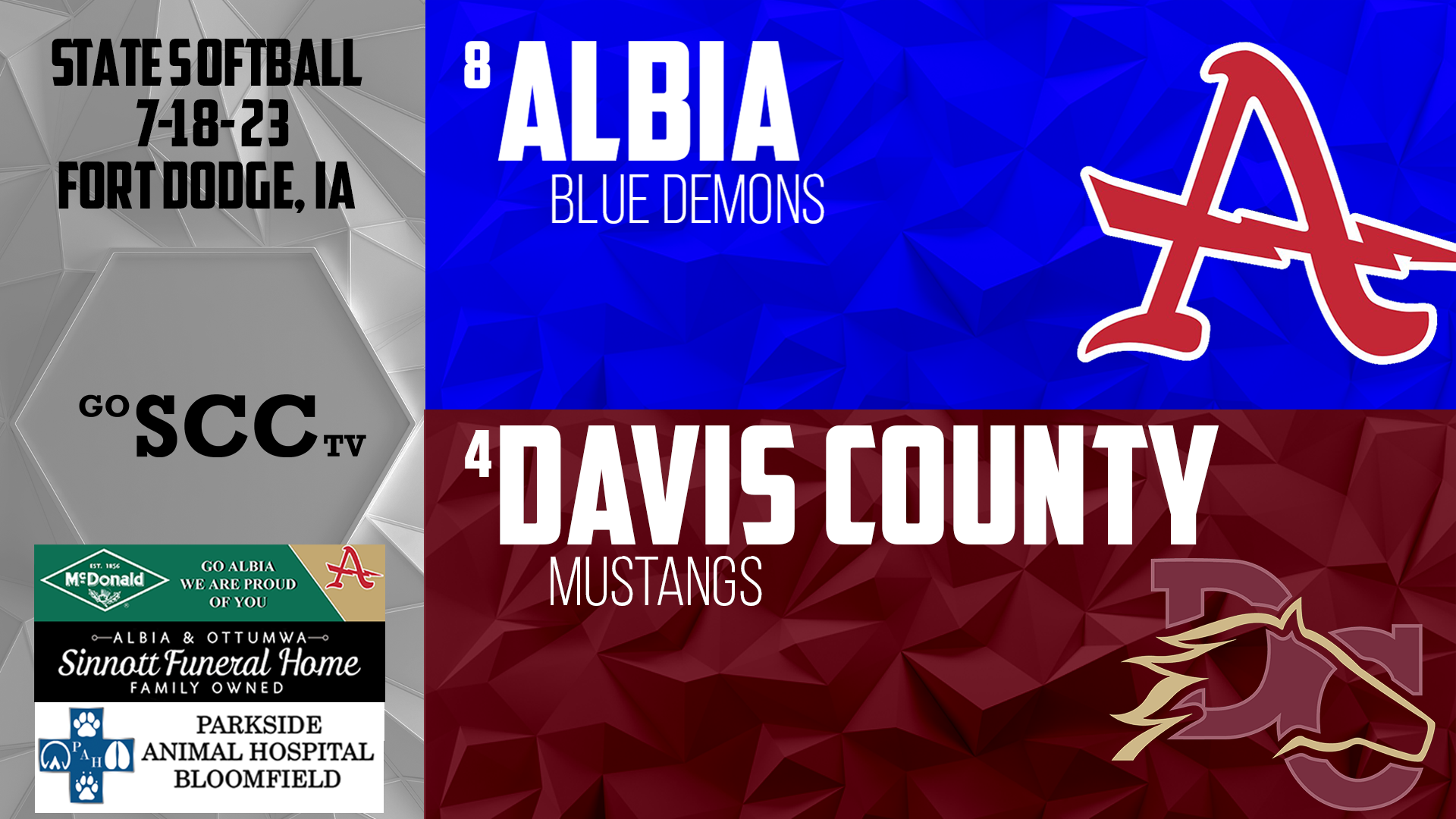 #4 Davis County Softball vs #8 Albia - State 7-18-23