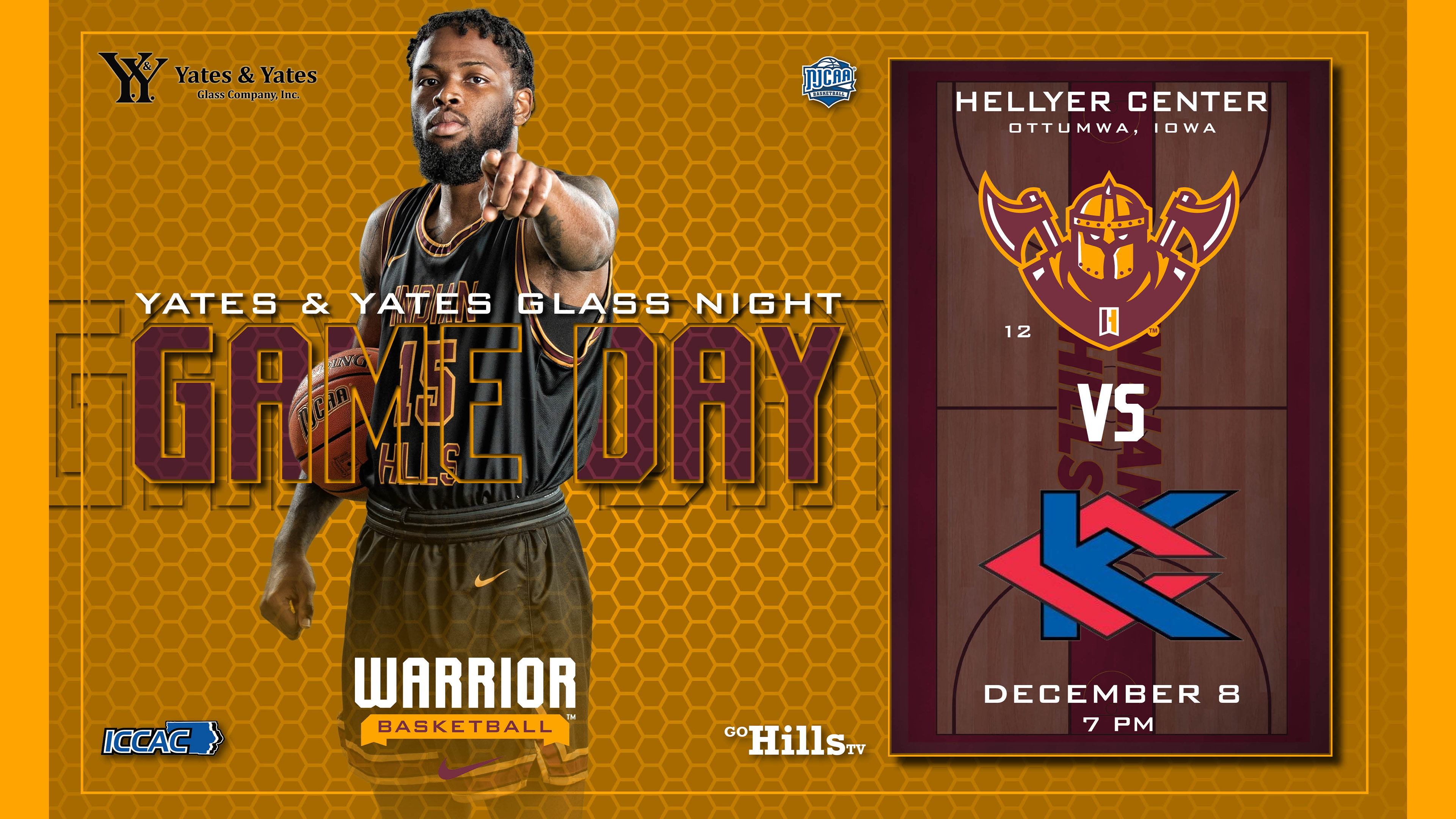 12-8-21 IHCC Men's Basketball vs Kansas City Kansas