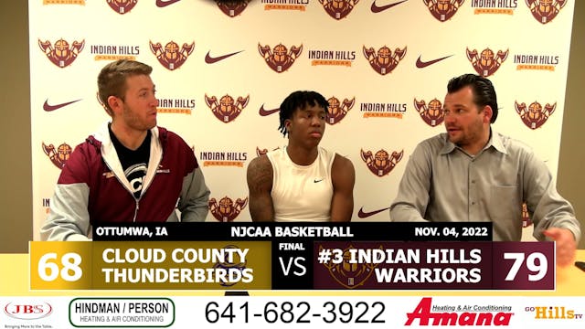 11-4-22 IHCC Men's Basketball vs Clou...
