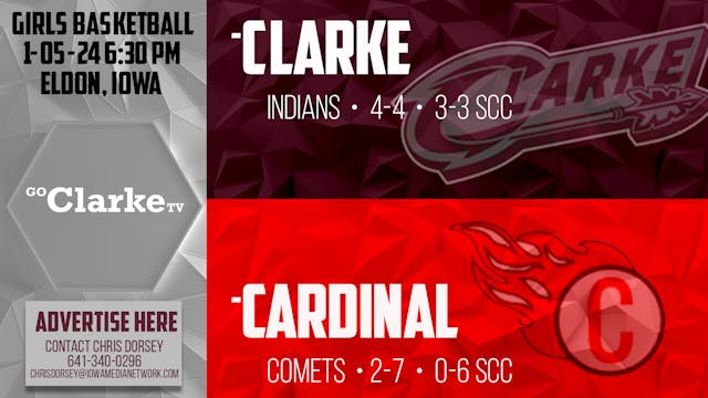 Clarke Girls Basketball @ Cardinal 1-...