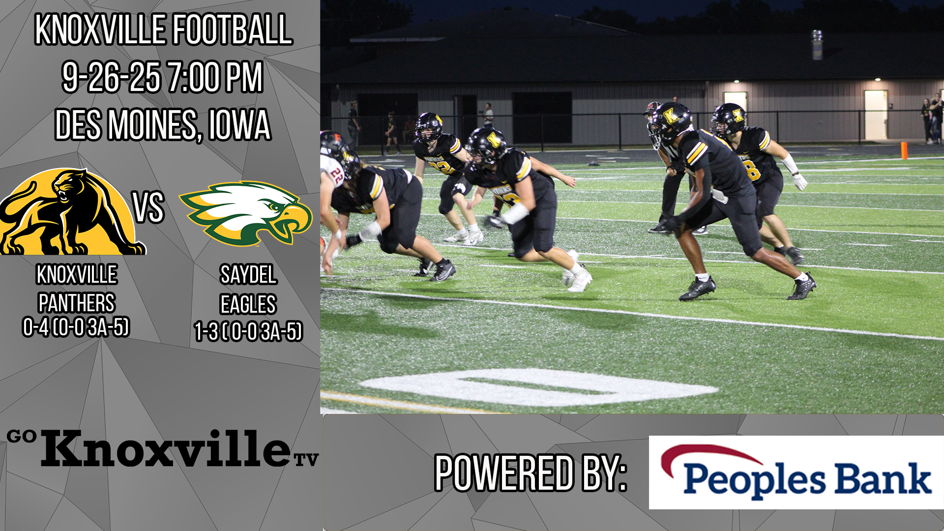 Knoxville at Saydel Football 9-26-25