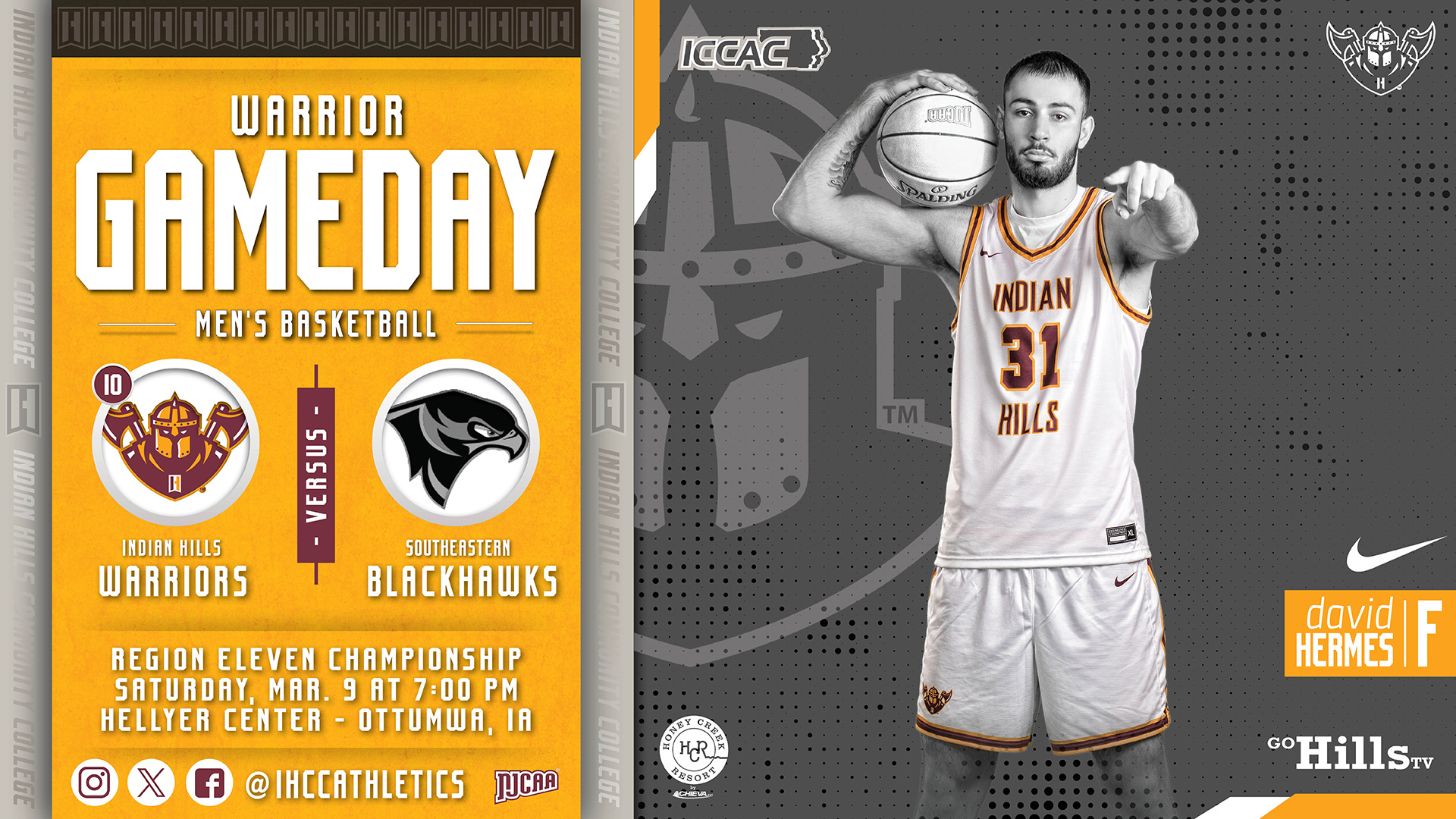 NJCAA Region XI Championship 3-9-24 IHCC Men's Basketball vs Southeastern