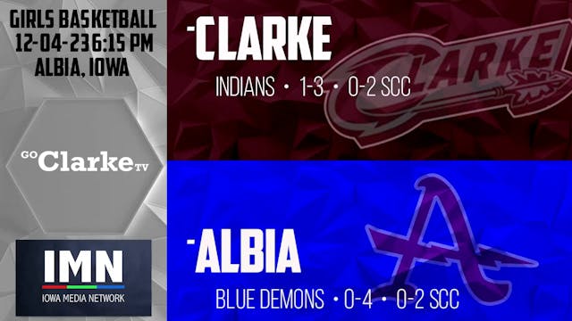 Clarke Girls basketball at Albia 12-8-23