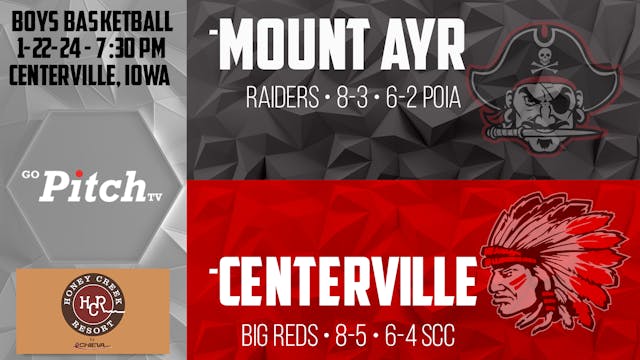 Centerville Boys Basketball vs Mt Ayr...