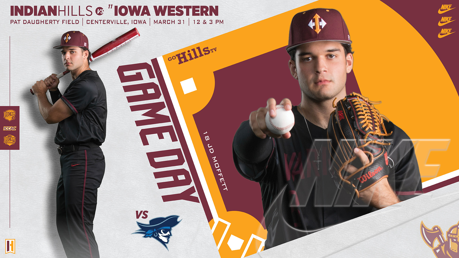 IHCC Baseball vs Iowa Western Game 1 3-31-26