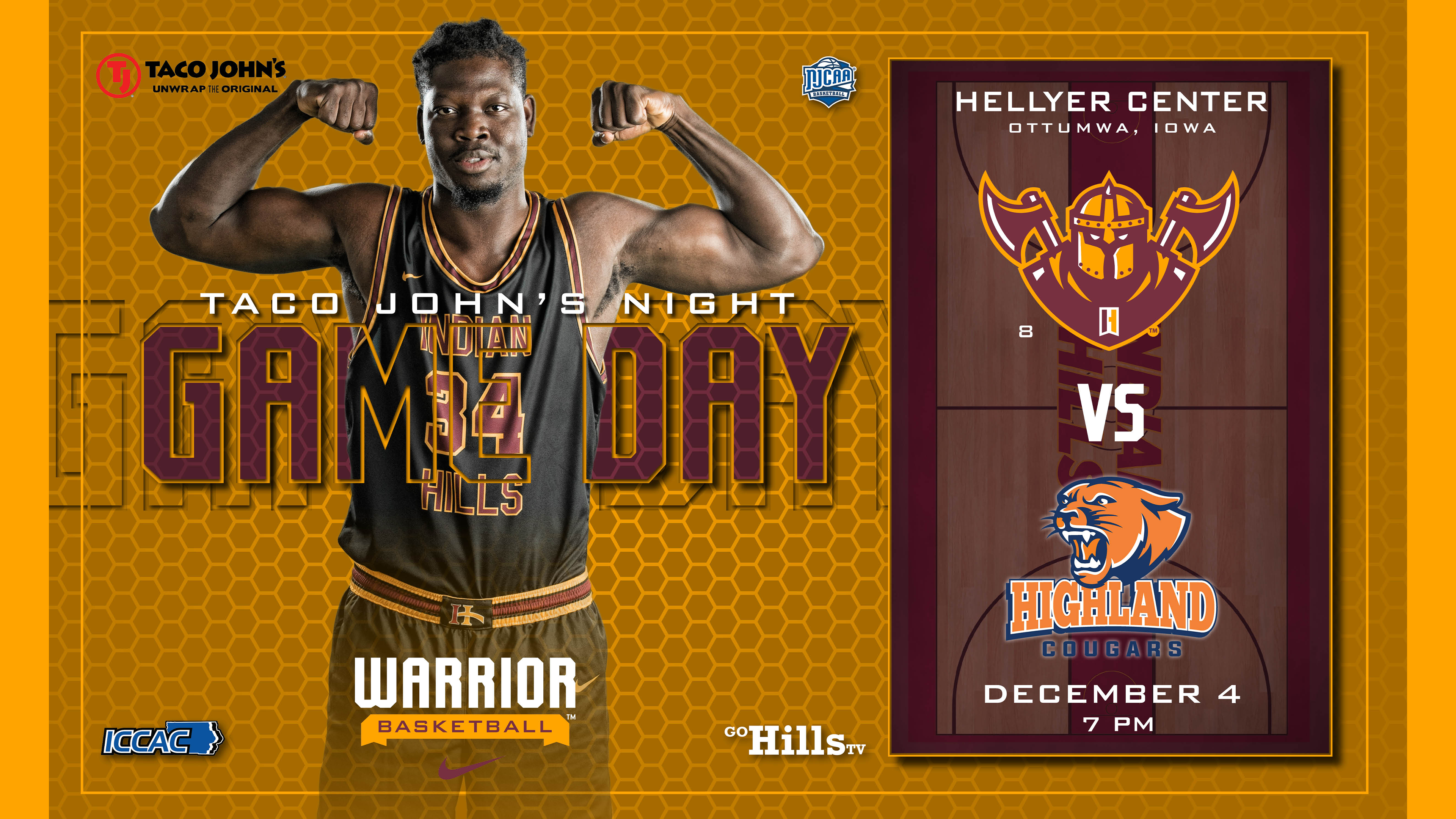 12-4-21 IHCC Men's Basketball vs Highland (IL)