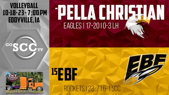 EBF Volleyball vs Pella Christian 10-...