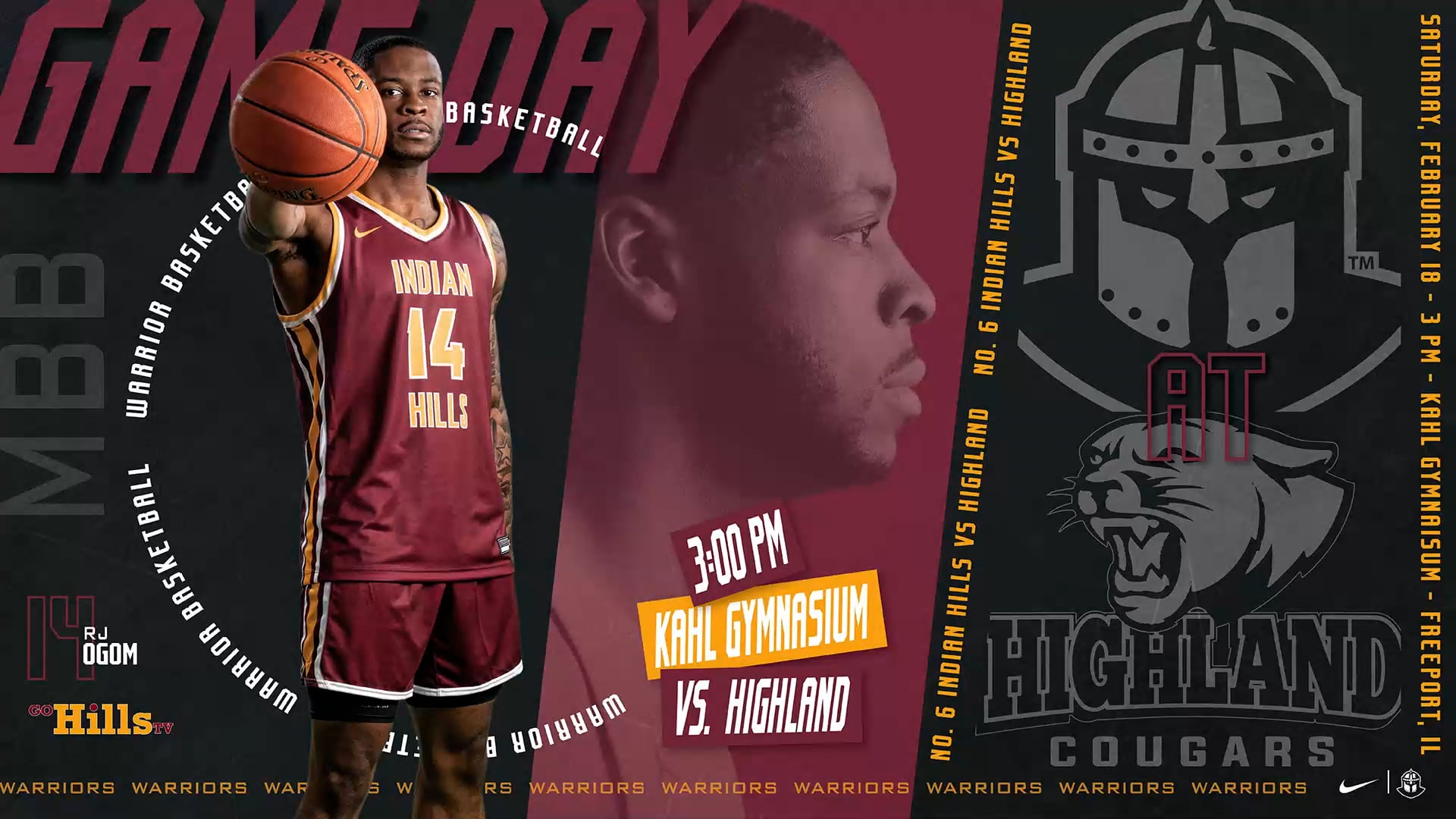 2-18-23 IHCC Men's Basketball @ Highland (IL)