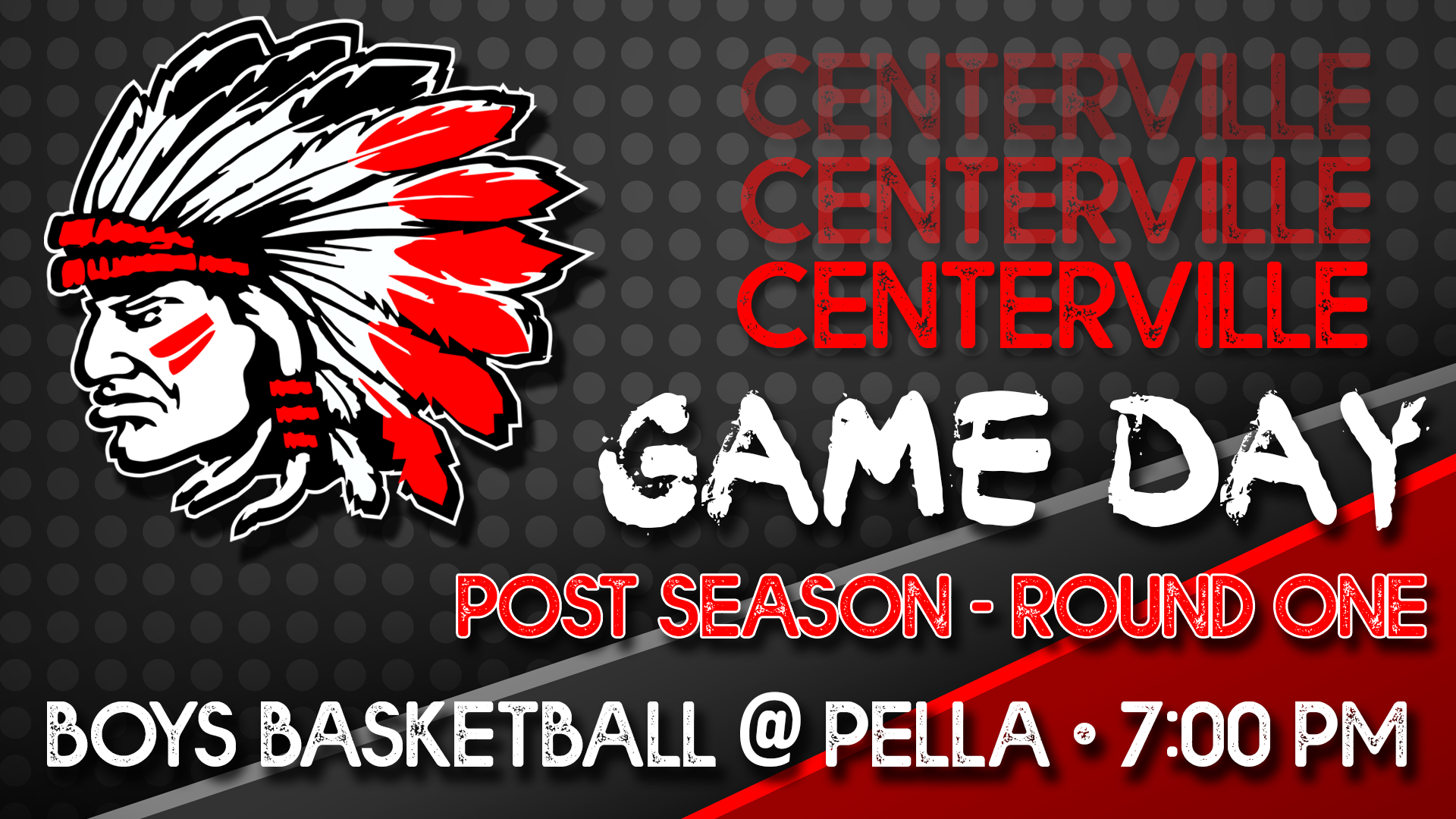 Centerville Boys Basketball vs Pella Post Season 2-22-21