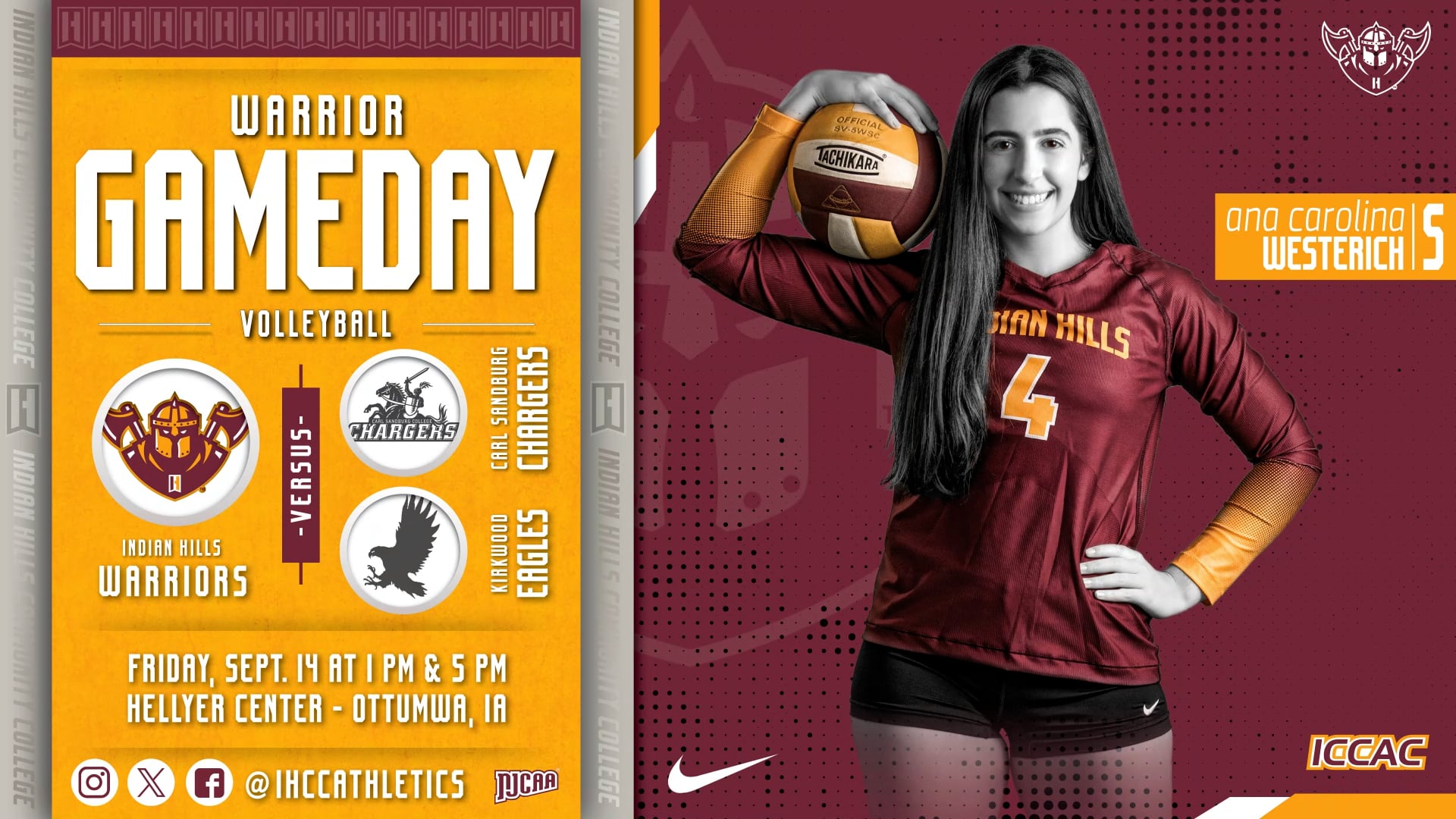 9-15-23 IHCC Volleyball vs Carl Sandburg