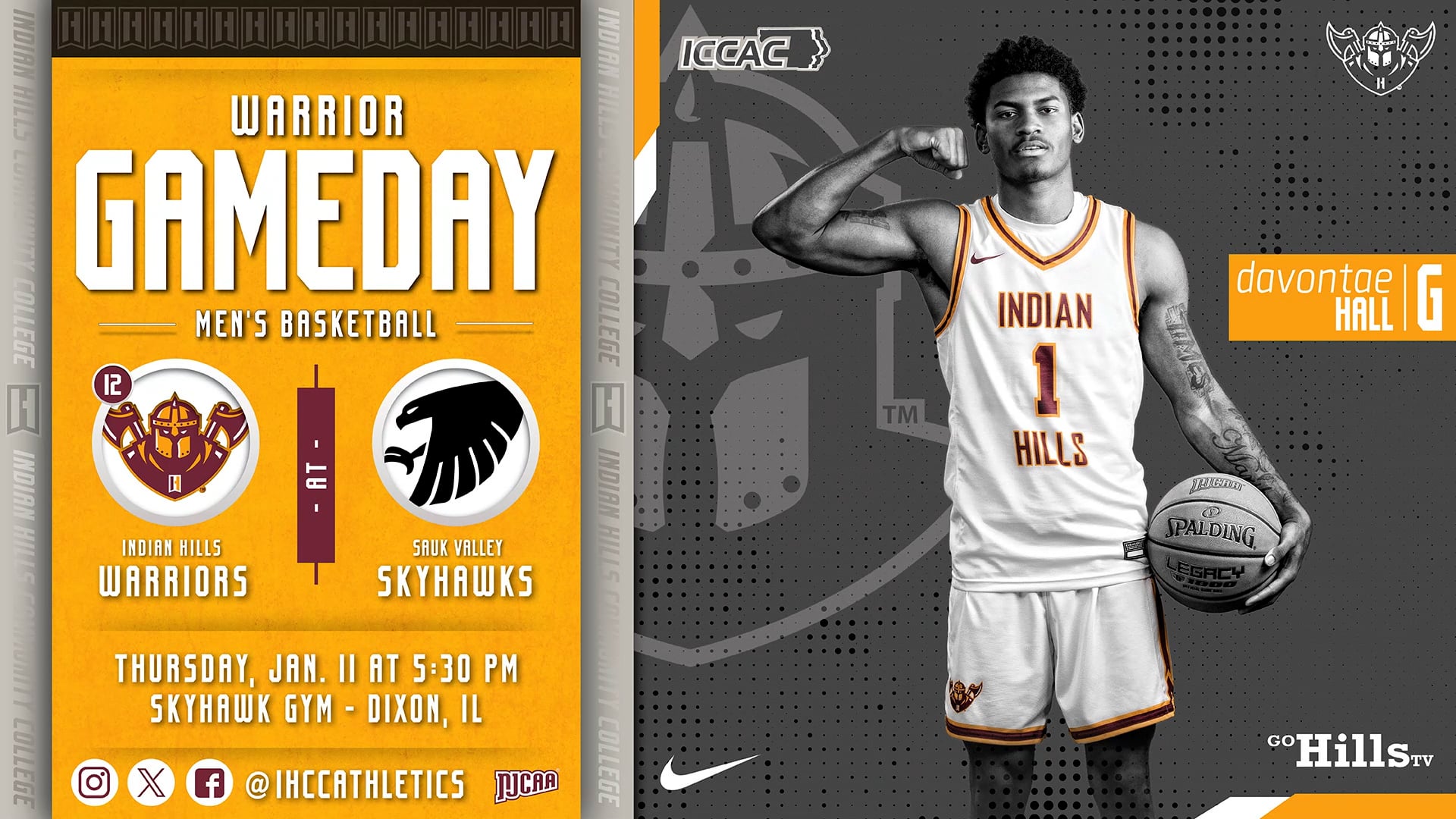 1-11-24 IHCC Men's Basketball @ Sauk Valley