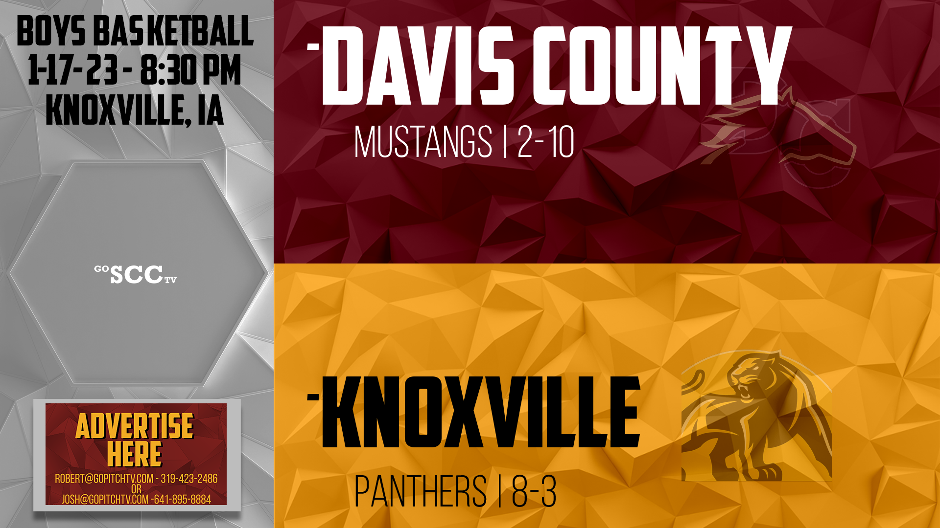Knoxville Boys Basketball vs Davis County 1-17-23