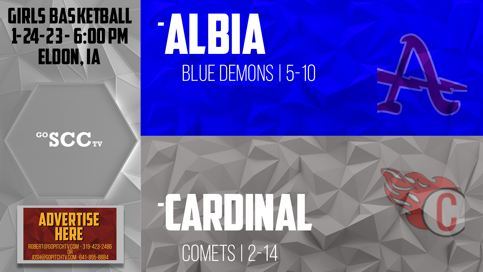 Cardinal Girls Basketball vs Albia 1-24-23