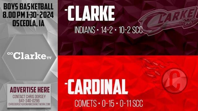 Clarke Boys Basketball vs Cardinal 1-...