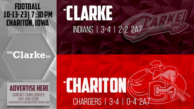 Clarke Football at Chariton 10-13-23