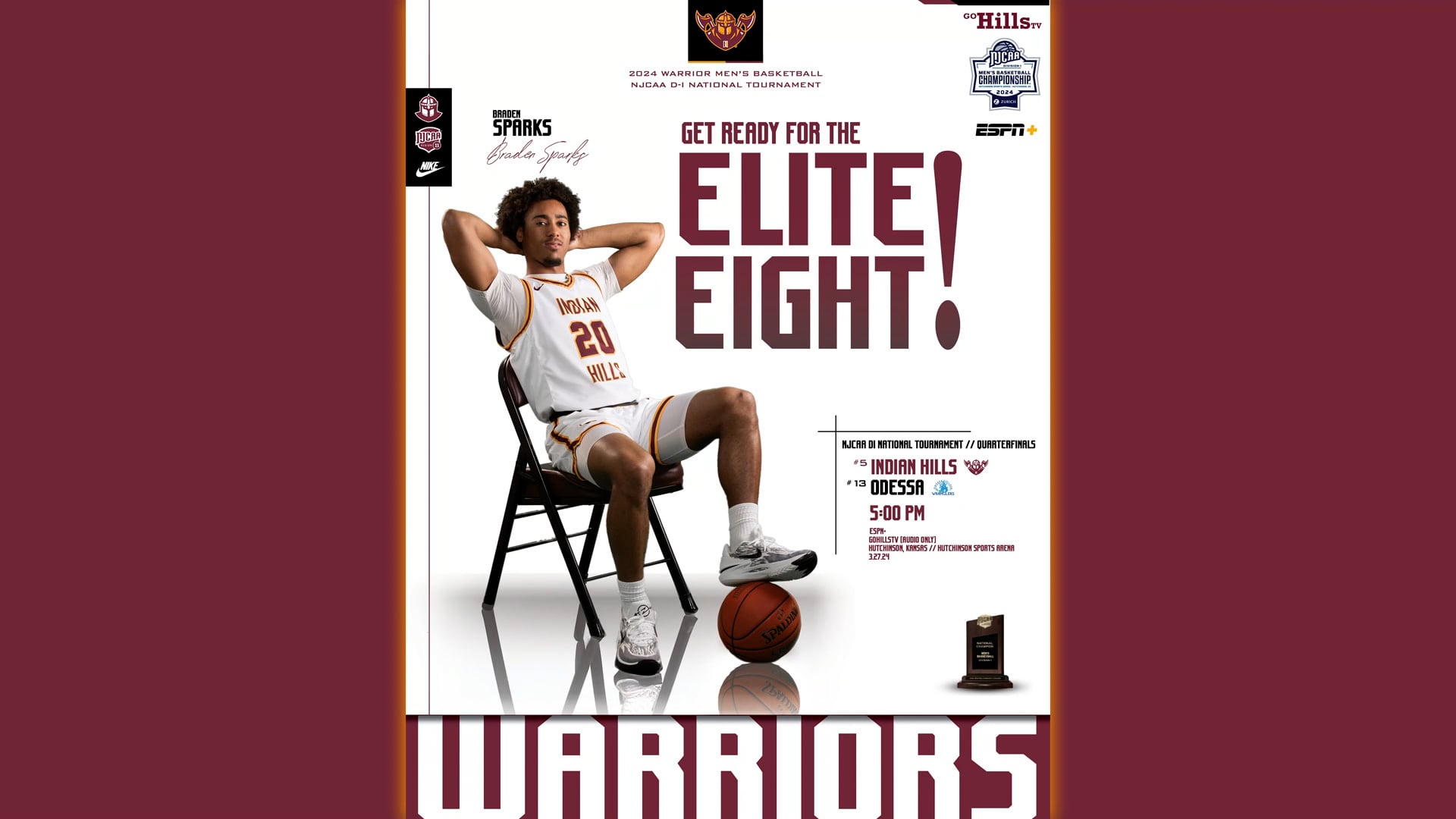 NJCAA National Tournament 3-27-24 #5 IHCC Men's Basketball vs #13 Odessa